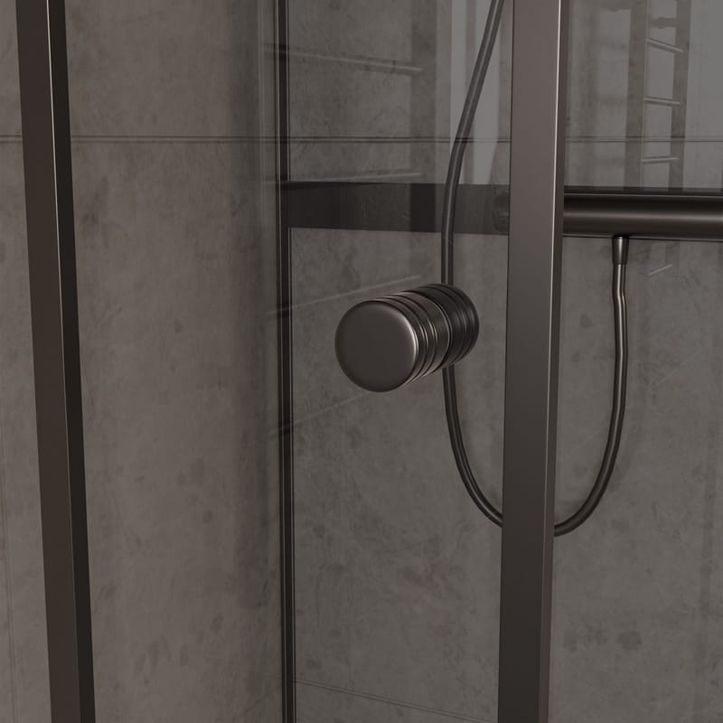 Duschkabin 80x80cm | Aluminium & säkerhetsglas | Svart ram - Hus & renovering - Kök & bad - Badrum - Duschar