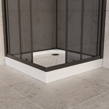 Duschkabin 90x90cm | Aluminium & säkerhetsglas | Svart ram - Hus & renovering - Kök & bad - Badrum - Duschar