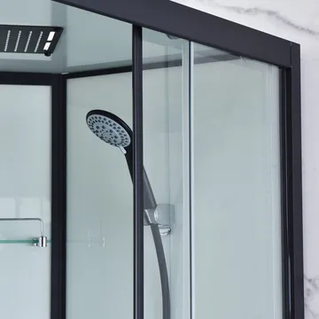 Duschkabin fyrkantig, svart, 5mm, 800x800x2150mm - Hus & renovering - Kök & bad - Badrum - Duschar