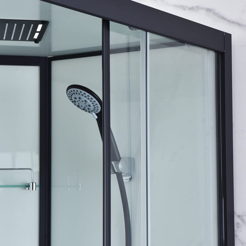 Duschkabin fyrkantig, svart, 5mm, 800x800x2150mm - Hus & renovering - Kök & bad - Badrum - Duschar