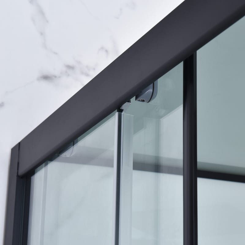 Duschkabin fyrkantig, svart, 5mm, 900x900x2150mm - Hus & renovering - Kök & bad - Badrum - Duschar