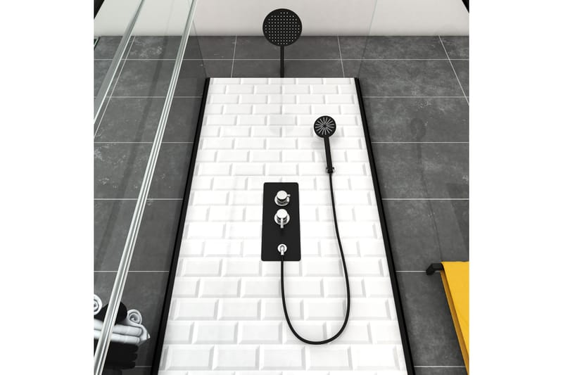Biverund Duschkabin 80x80 cm - Svartvit - Hus & renovering - Kök & bad - Badrum - Duschar