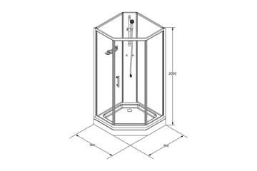 Ideal Duschkabin 90x90 cm Rak - Hus & renovering - Kök & bad - Badrum - Duschar - Duschkabin