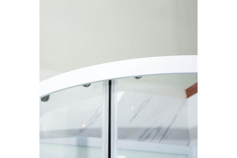 Ideal Duschkabin 90x90 cm Rund - Vit - Hus & renovering - Kök & bad - Badrum - Duschar
