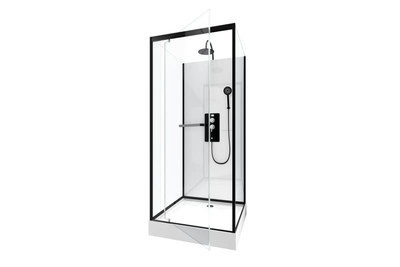 Krogesta Duschkabin 90x90 cm - Svartvit - Hus & renovering - Kök & bad - Badrum - Duschar