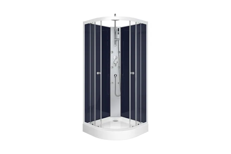 Röne Duschkabin 84x84 cm - Turkos/Silver - Hus & renovering - Kök & bad - Badrum - Duschar - Duschkabin