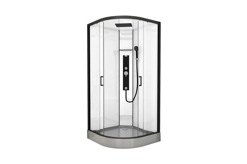 Styrsvik Duschkabin 215 cm Rund - Svart/Grå - Hus & renovering - Kök & bad - Badrum - Duschar