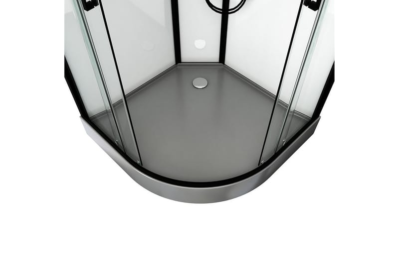 Styrsvik Duschkabin 215 cm Rund - Svart/Grå - Hus & renovering - Kök & bad - Badrum - Duschar