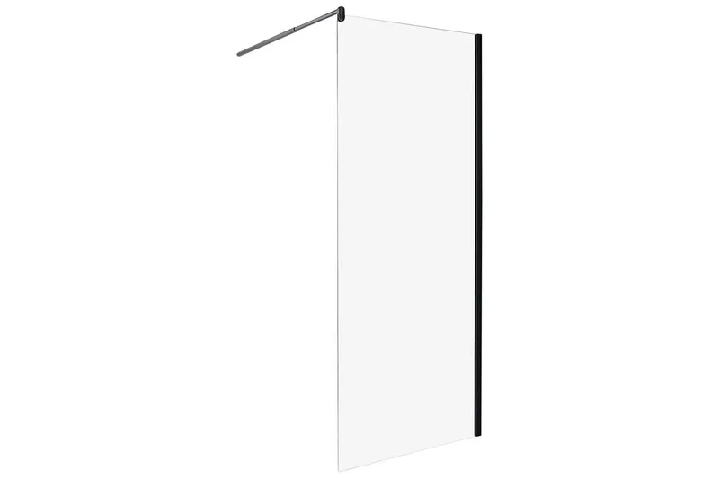 Duschskärm Ahaus Transparent/svart, 80x80x190 cm, Transparent/svart, 80x80x190 cm