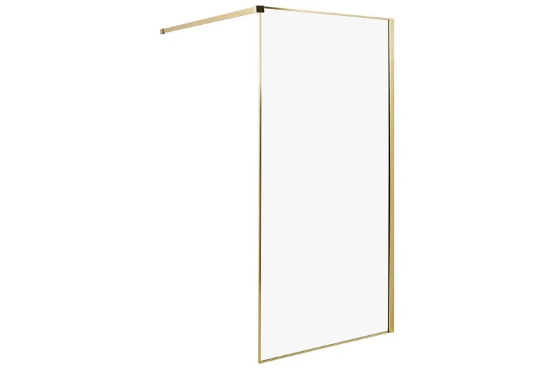 Duschskärm Waspam Transparent/guld, 100x100x190 cm, Transparent/guld, 100x100x190 cm