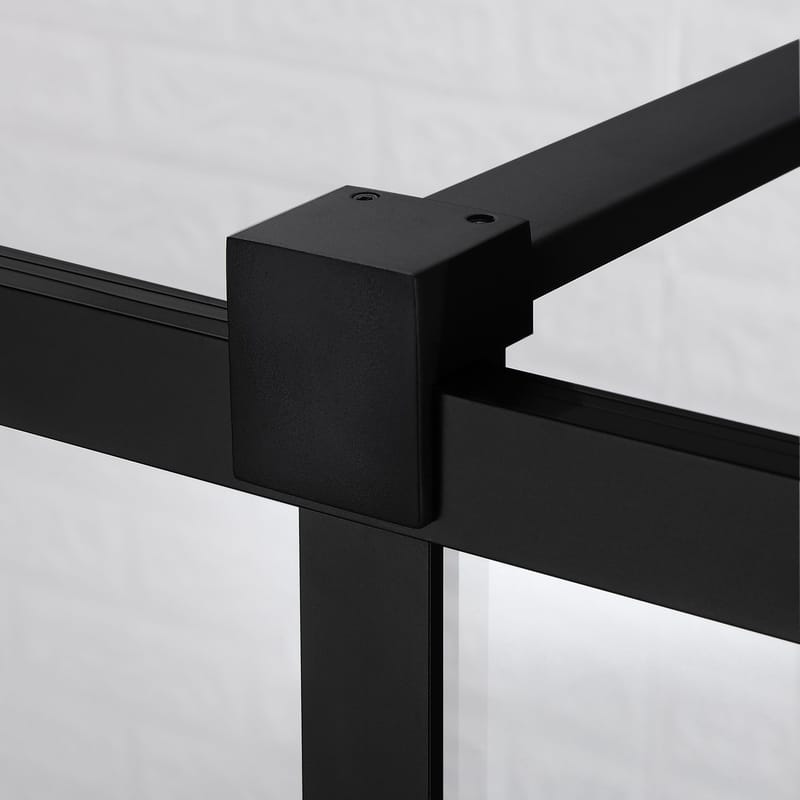 Duschvägg 160x200cm | Svart spröjs | Stilren design - Hus & renovering - Kök & bad - Badrum - Duschar - Duschväggar