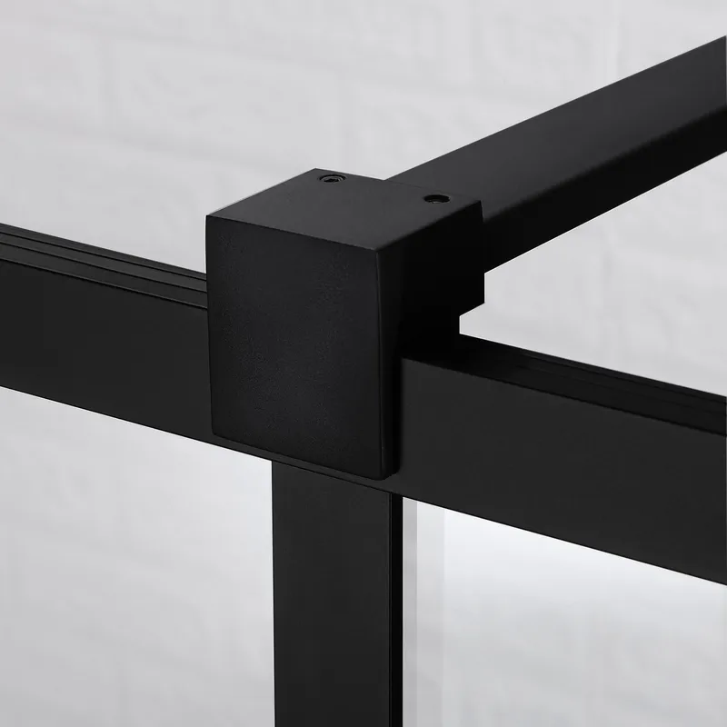 Duschvägg 160x200cm | Svart spröjs | Stilren design - Hus & renovering - Kök & bad - Badrum - Duschar - Duschväggar