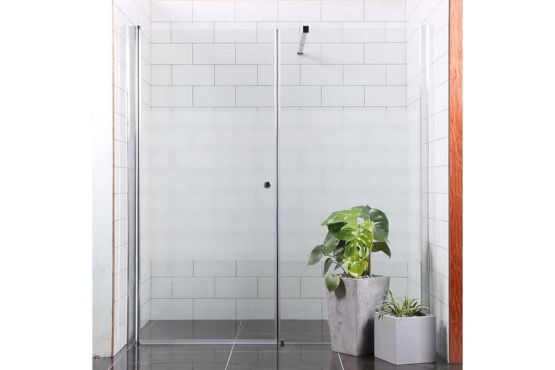 Bathlife Mångsidig Duschhörn Rak Vägg 70x90 cm - Silver/Delvis Frostad - Hus & renovering - Kök & bad - Badrum - Duschar