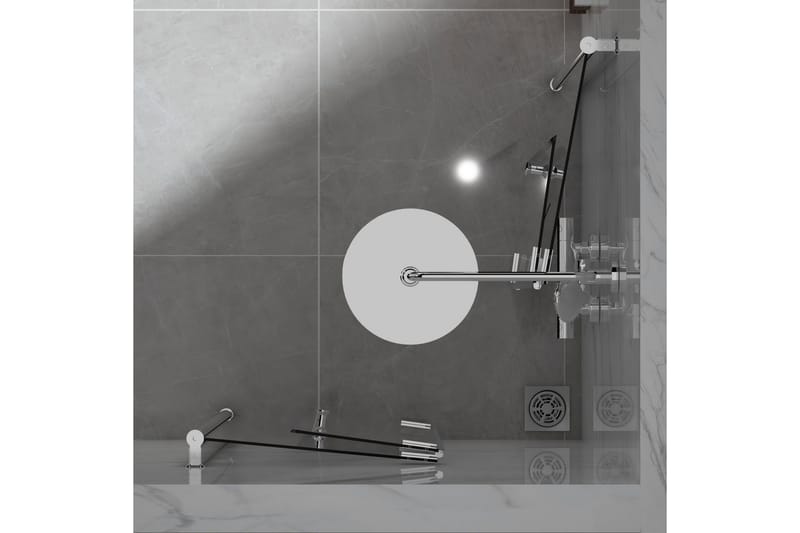 Bathlife Vikbar Duschhörn 800Mm - Aluminium - Hus & renovering - Kök & bad - Badrum - Duschar