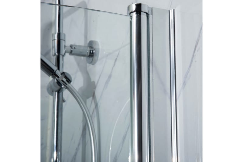 Bathlife Vikbar Duschhörn 800Mm - Aluminium - Hus & renovering - Kök & bad - Badrum - Duschar