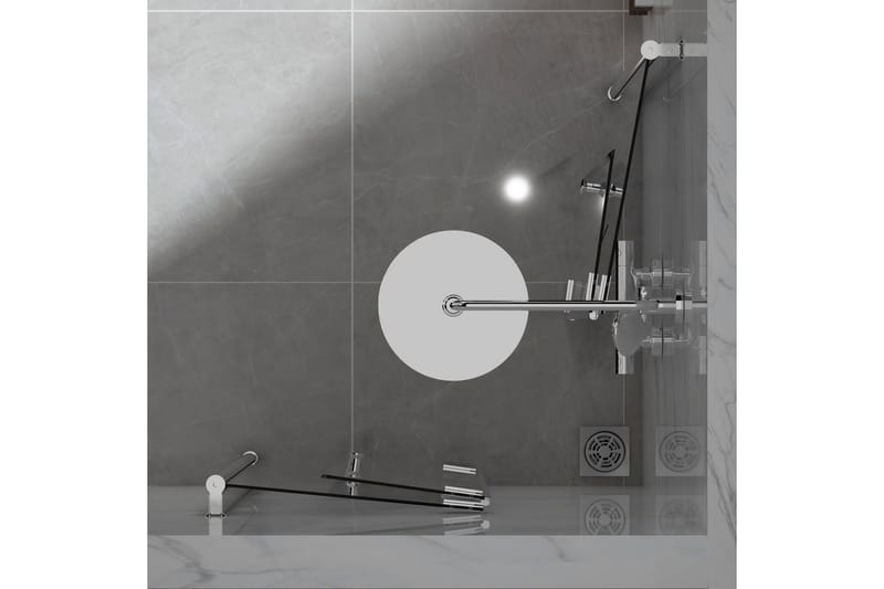 Bathlife Vikbar Duschhörn 900Mm - Hus & renovering - Kök & bad - Badrum - Duschar - Duschväggar