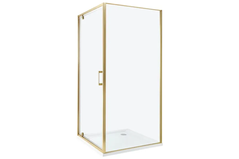 Duschväggar Darli Transparent/guld, 90x90x185 cm, Transparent/guld, 90x90x185 cm