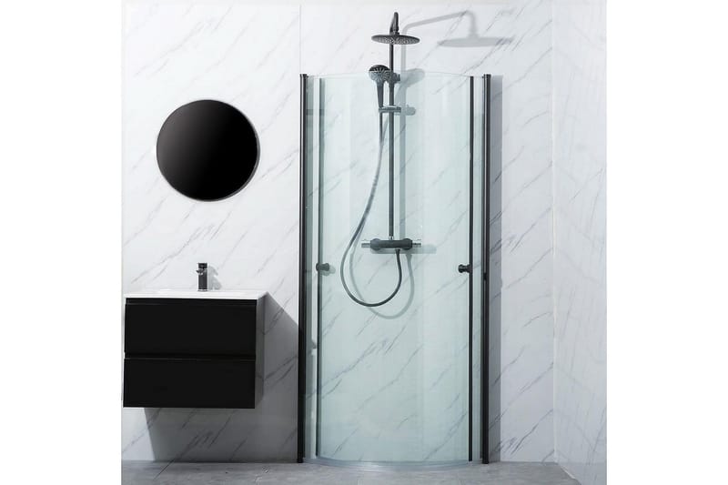 Duschhörn Bathlife Mitt Svart - Hus & renovering - Kök & bad - Badrum - Duschar - Duschväggar