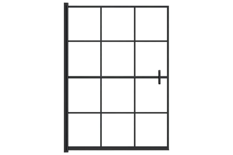 Duschvägg ESG 100x140 cm svart - Svart - Hus & renovering - Kök & bad - Badrum - Duschar