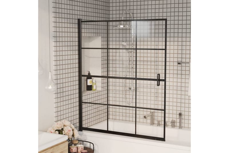 Duschvägg ESG 116x140 cm svart - Svart - Hus & renovering - Kök & bad - Badrum - Duschar