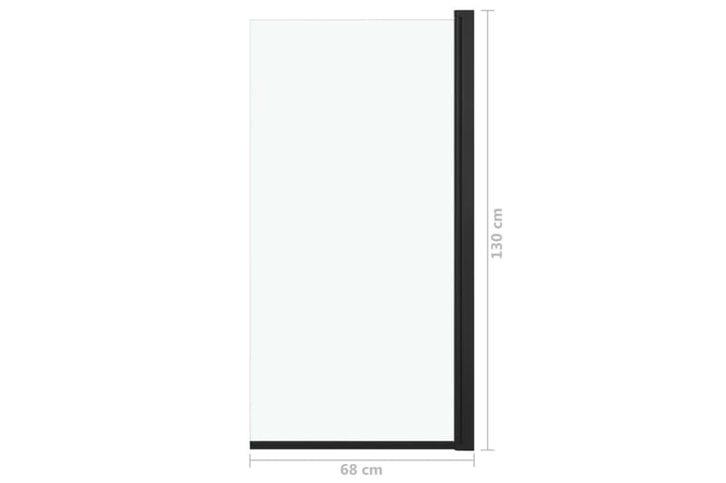 Duschvägg ESG 68x130 cm svart - Hus & renovering - Kök & bad - Badrum - Duschar