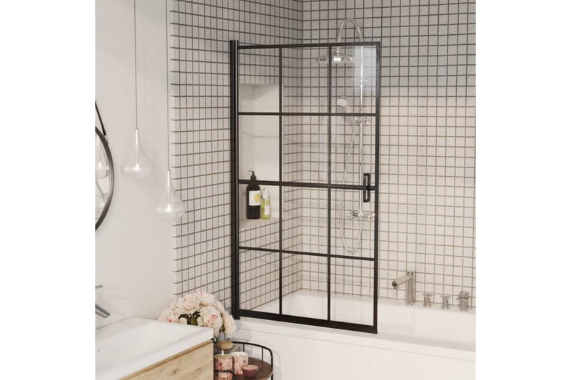 Duschvägg ESG 80x140 cm svart - Svart - Hus & renovering - Kök & bad - Badrum - Duschar