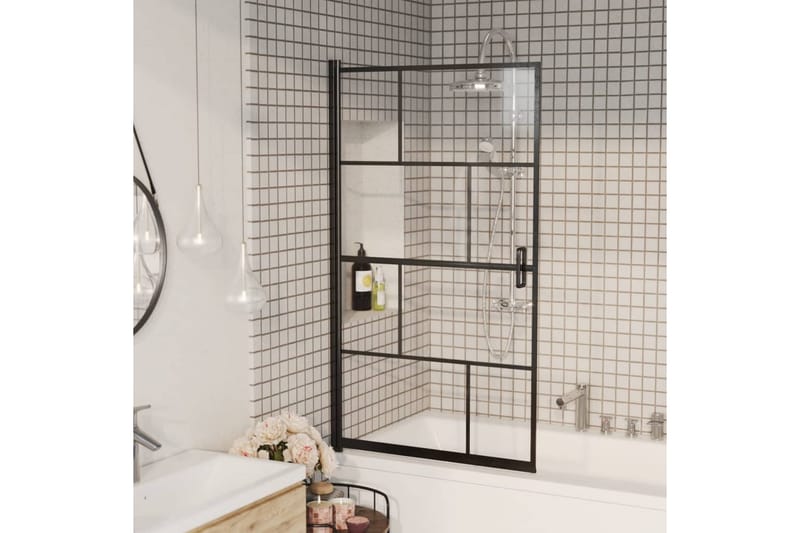 Duschvägg ESG 80x140 cm svart - Hus & renovering - Kök & bad - Badrum - Duschar