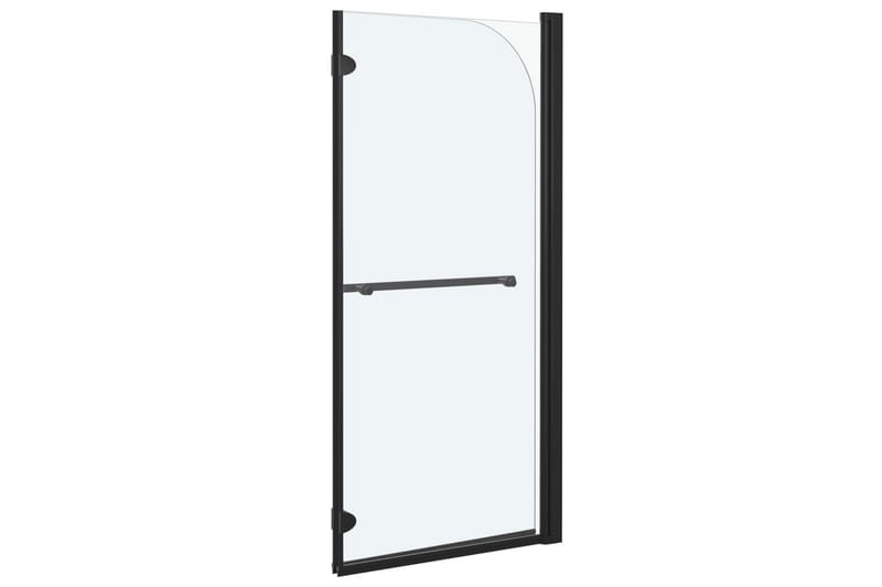 Duschvägg fällbar 2 paneler ESG 120x140 cm svart - Hus & renovering - Kök & bad - Badrum - Duschar