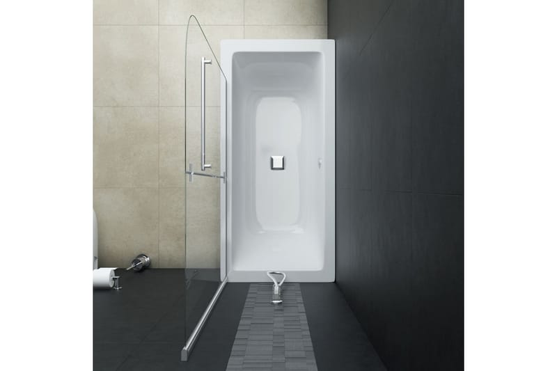 Duschvägg fällbar 2 paneler ESG 95x140 cm - Hus & renovering - Kök & bad - Badrum - Duschar
