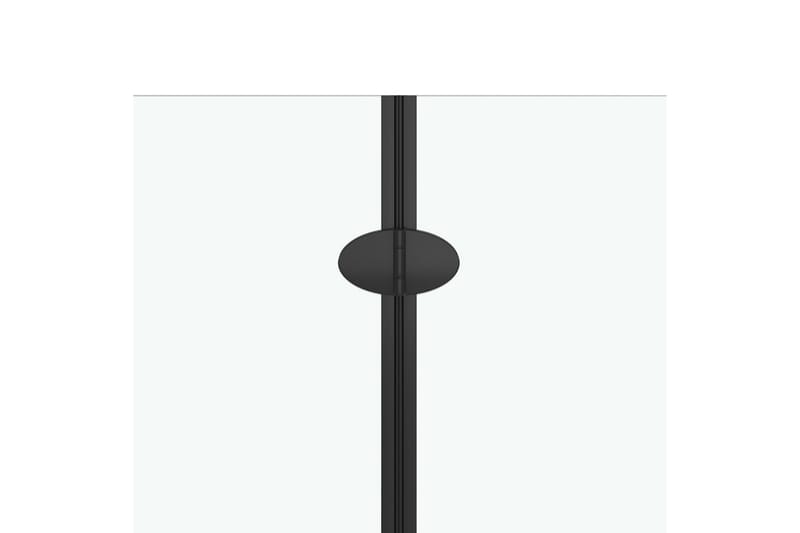 Duschvägg fällbar 3 paneler ESG 130x138 cm svart - Hus & renovering - Kök & bad - Badrum - Duschar