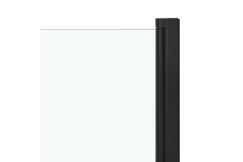 Duschvägg fällbar 3 paneler ESG 130x138 cm svart - Hus & renovering - Kök & bad - Badrum - Duschar