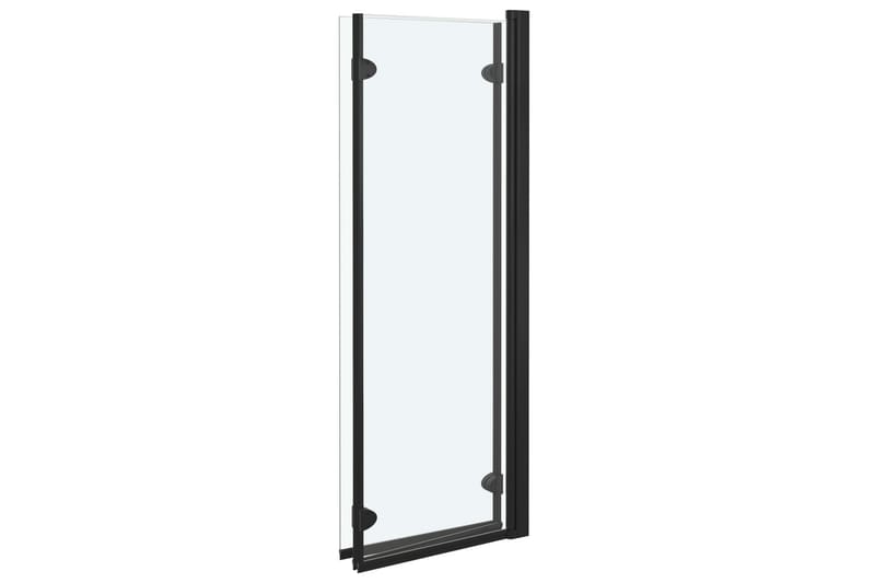 Duschvägg fällbar 3 paneler ESG 130x138 cm svart - Hus & renovering - Kök & bad - Badrum - Duschar