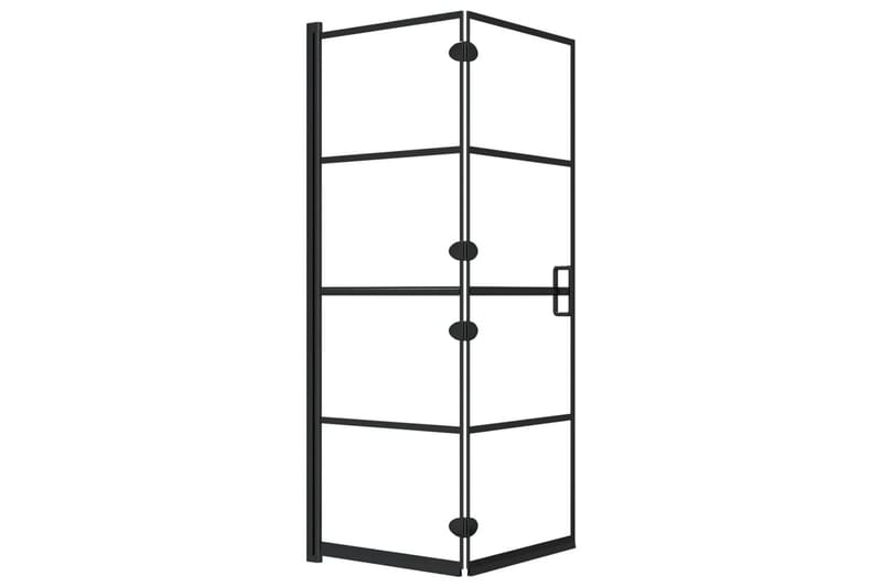 Duschvägg fällbar ESG 100x140 cm svart - Hus & renovering - Kök & bad - Badrum - Duschar