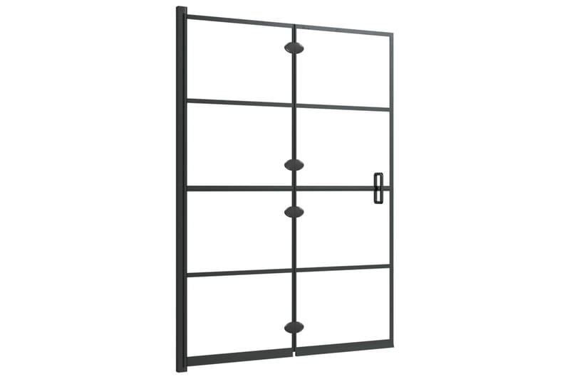 Duschvägg fällbar ESG 100x140 cm svart - Hus & renovering - Kök & bad - Badrum - Duschar