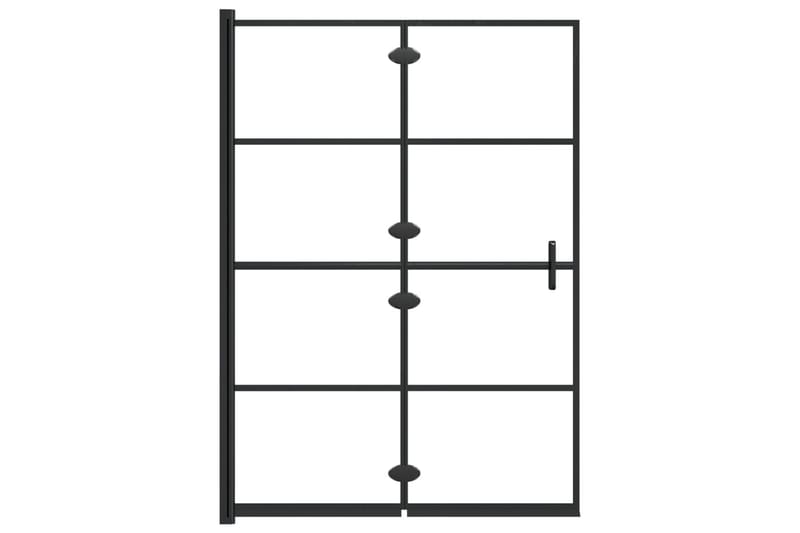 Duschvägg fällbar ESG 100x140 cm svart - Hus & renovering - Kök & bad - Badrum - Duschar
