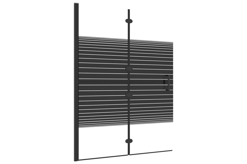 Duschvägg fällbar ESG 100x140 cm svart - Hus & renovering - Kök & bad - Badrum - Duschar