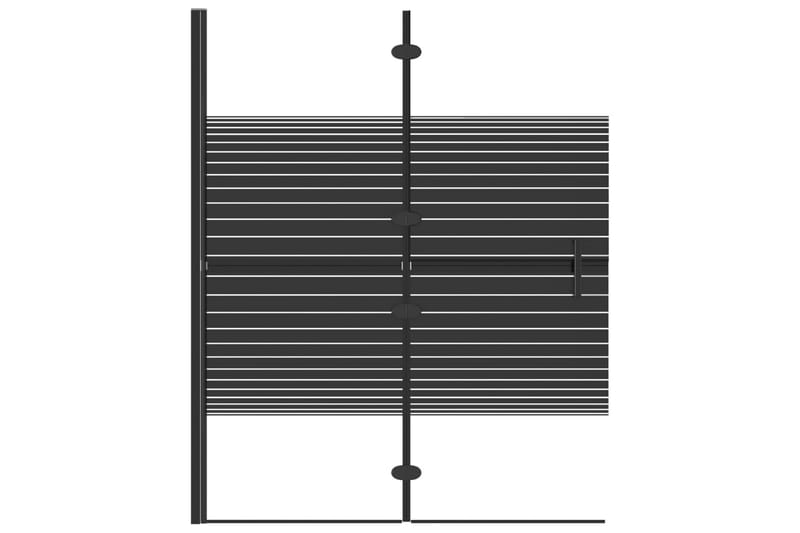 Duschvägg fällbar ESG 100x140 cm svart - Duschväggar