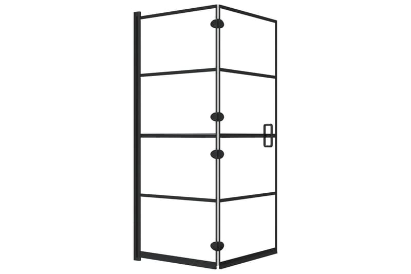 Duschvägg fällbar ESG 120x140 cm svart - Hus & renovering - Kök & bad - Badrum - Duschar