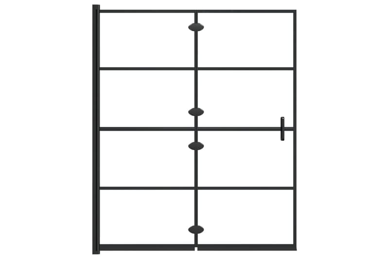 Duschvägg fällbar ESG 120x140 cm svart - Duschväggar