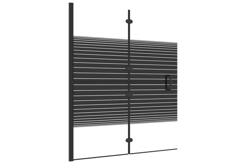 Duschvägg fällbar ESG 120x140 cm svart - Hus & renovering - Kök & bad - Badrum - Duschar