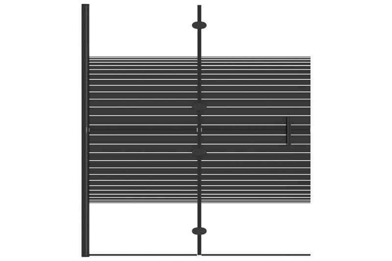 Duschvägg fällbar ESG 120x140 cm svart - Duschväggar