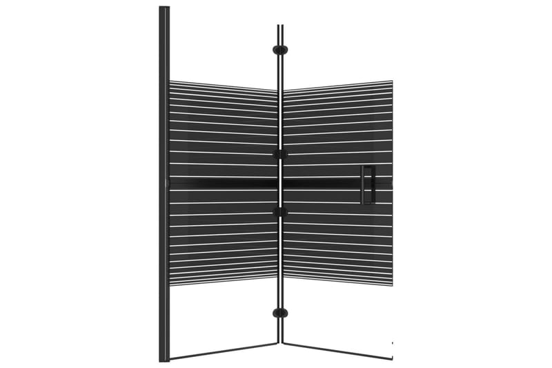 Duschvägg fällbar ESG 120x140 cm svart - Hus & renovering - Kök & bad - Badrum - Duschar