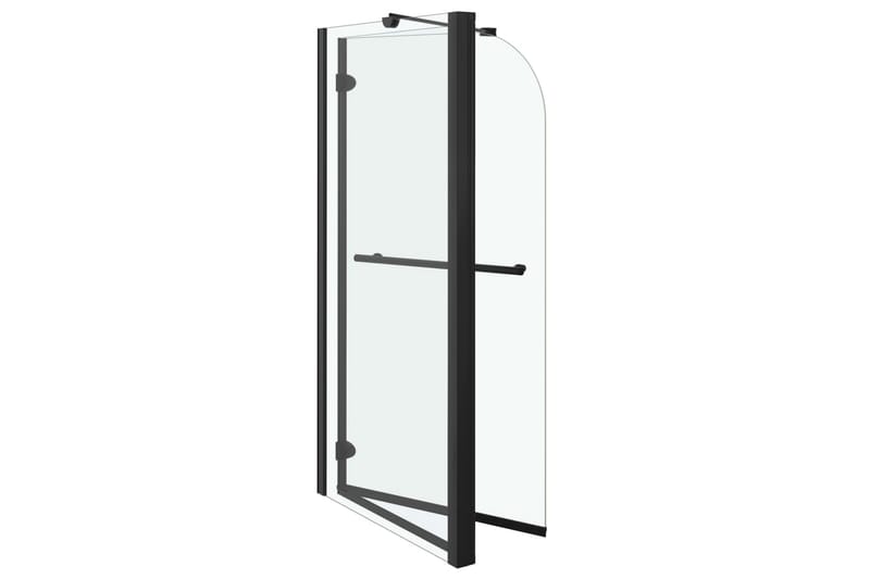 Duschvägg fällbar ESG 120x68x130 cm svart - Svart - Hus & renovering - Kök & bad - Badrum - Duschar