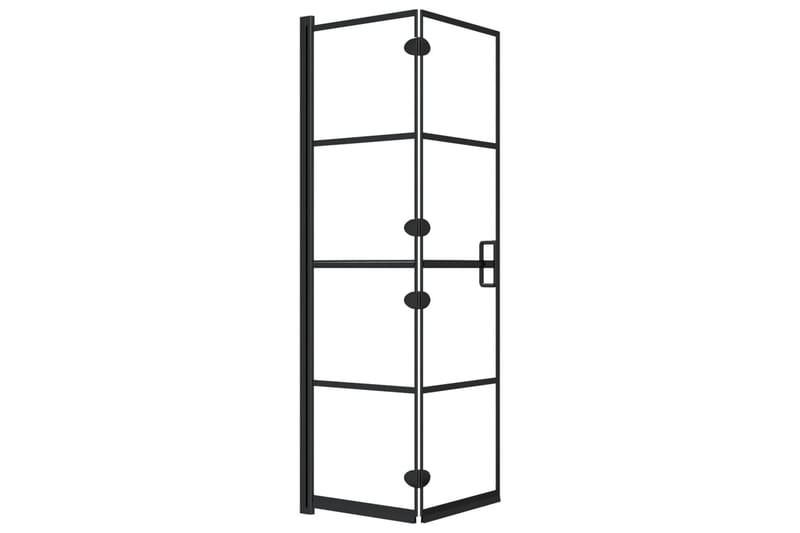 Duschvägg fällbar ESG 80x140 cm svart - Hus & renovering - Kök & bad - Badrum - Duschar