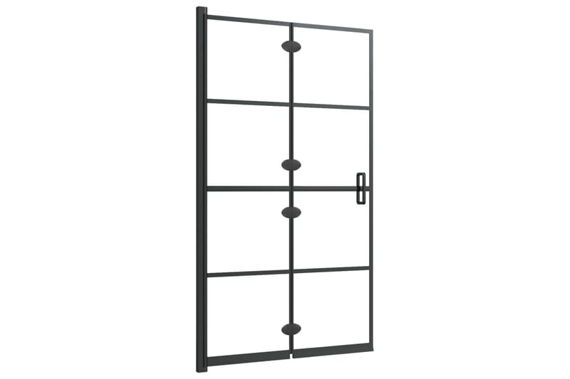 Duschvägg fällbar ESG 80x140 cm svart - Hus & renovering - Kök & bad - Badrum - Duschar