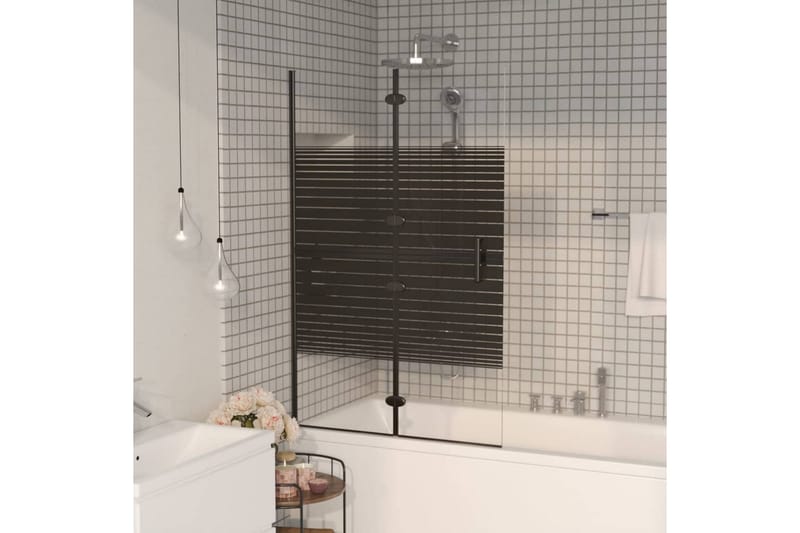 Duschvägg fällbar ESG 80x140 cm svart - Hus & renovering - Kök & bad - Badrum - Duschar