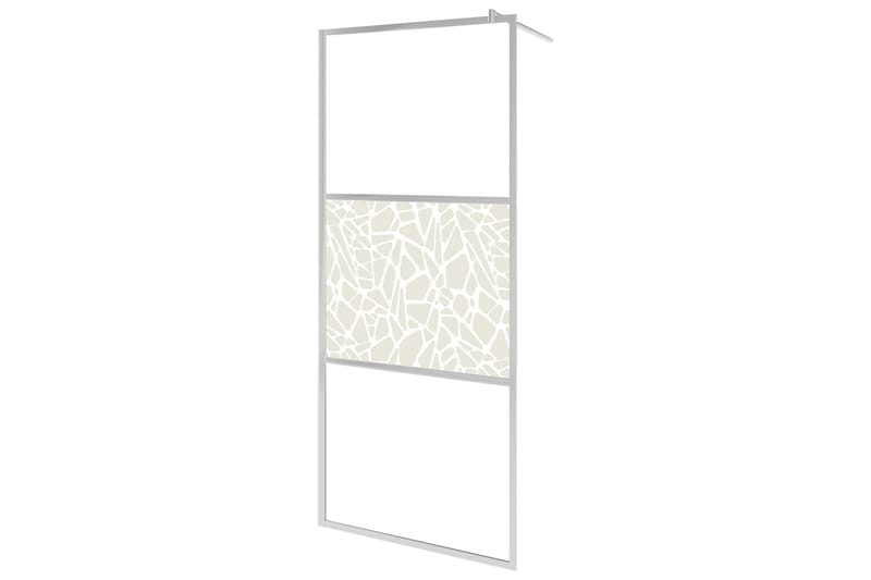 Duschvägg med ESG-glas stendesign 100x195 cm - Duschväggar