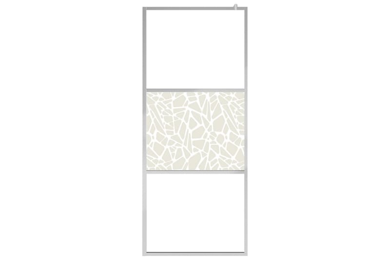 Duschvägg med ESG-glas stendesign 115x195 cm - Brun - Hus & renovering - Kök & bad - Badrum - Duschar