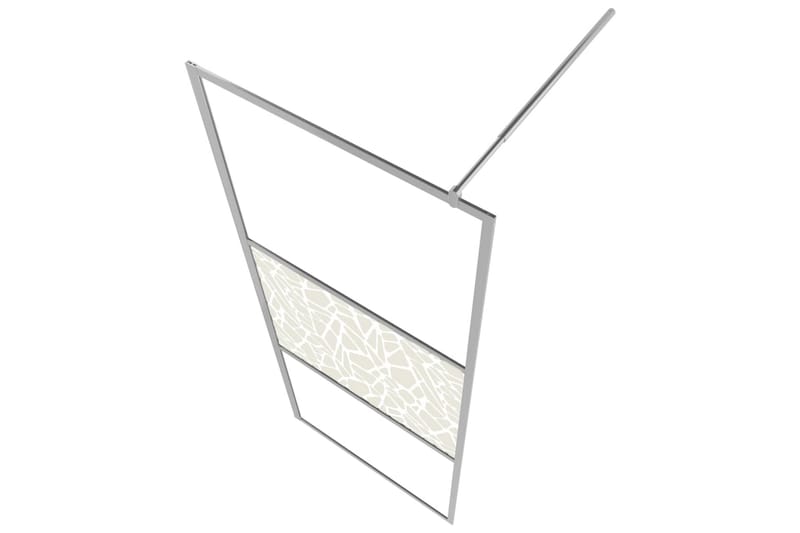 Duschvägg med ESG-glas stendesign 115x195 cm - Brun - Hus & renovering - Kök & bad - Badrum - Duschar
