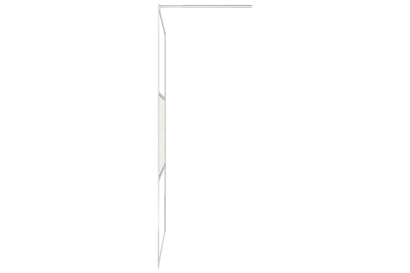 Duschvägg med ESG-glas stendesign 115x195 cm - Brun - Duschväggar